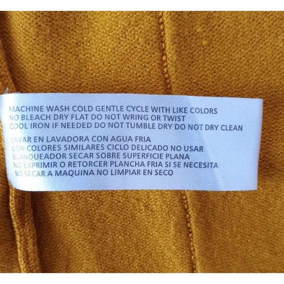 Seven Manor Open Front Cardigan Sweater Womens MediumYellow Pockets Light Weight - Picture 8 of 9